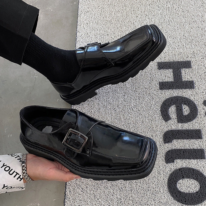 Men's Toe Flat Shiny Casual Shoes