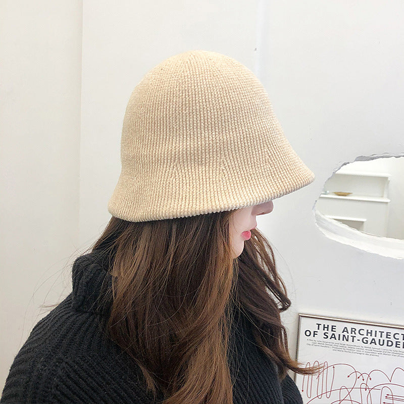 Warm Women's Chenille Fisherman's Hat Versatile Casual Knitting