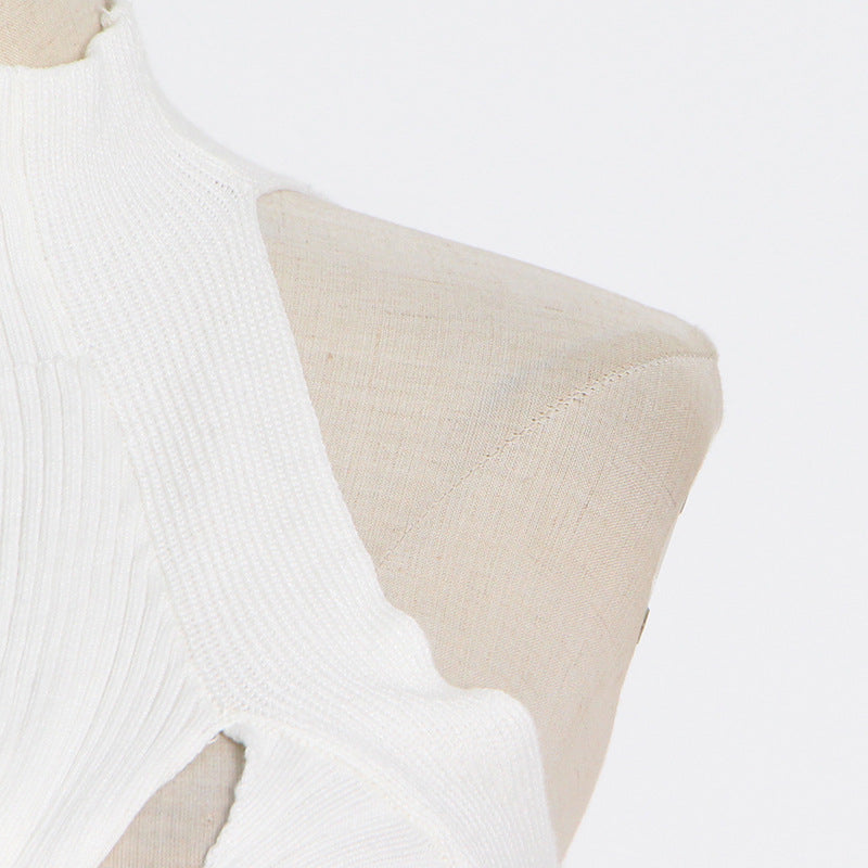 Irregular Versatile Slim Knitted Vest Women's Tide
