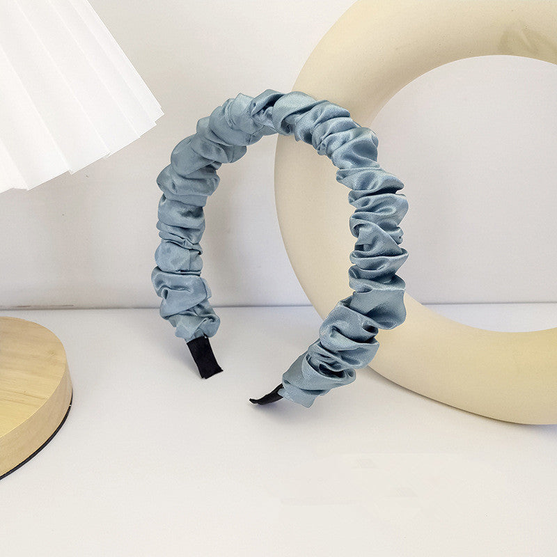 French Retro Fabric Pleated Headband Girls All-match