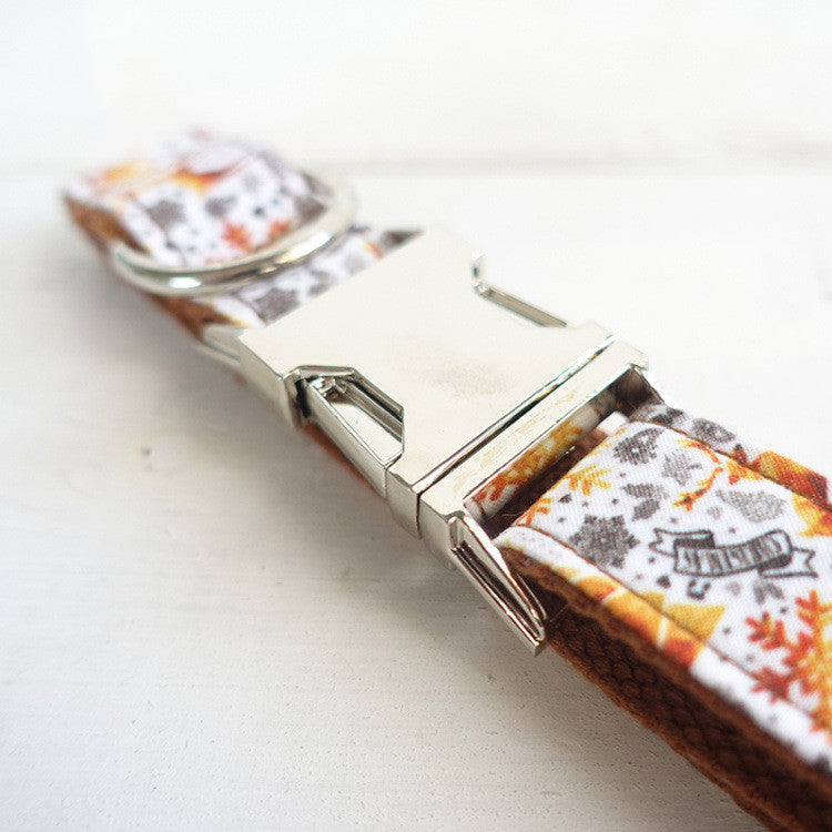 Golden christmas pet collar
