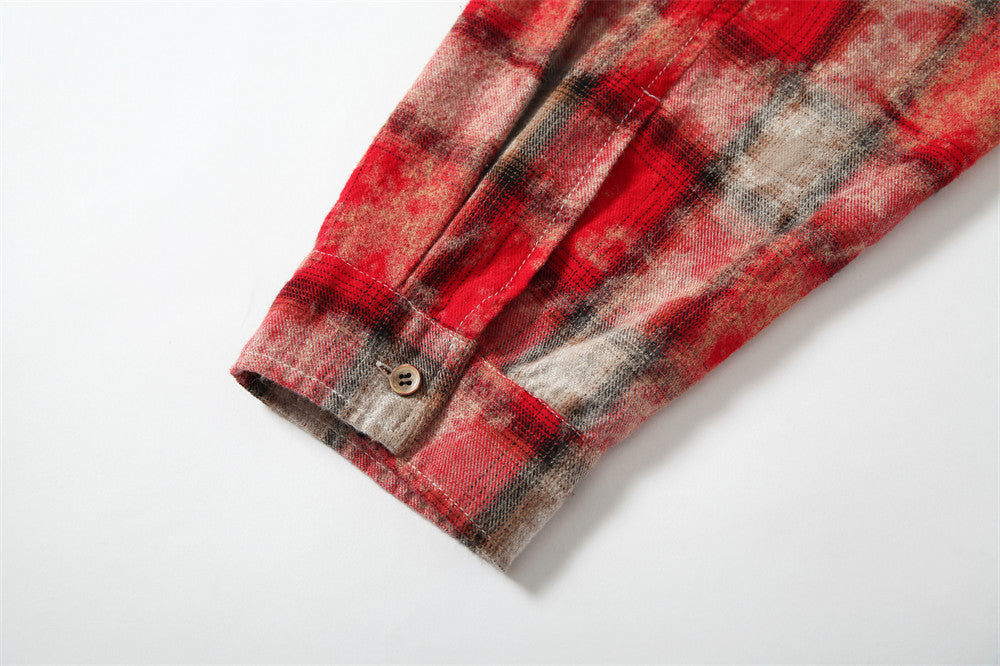 Distressed Washed Loose Burrs Shirt