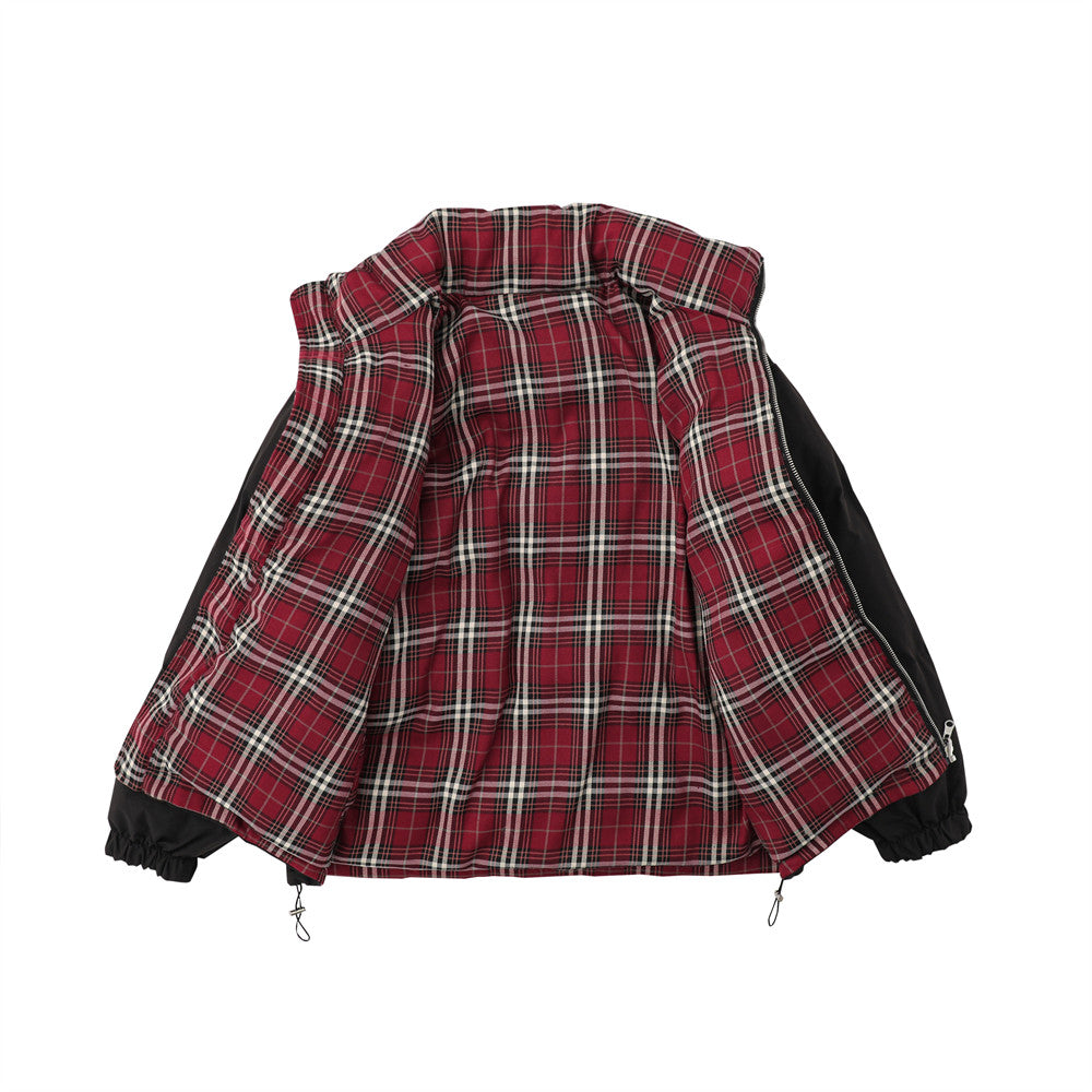 Double-sided Wear Double-sided Wear Plaid Stand Collar Cotton-padded Coat