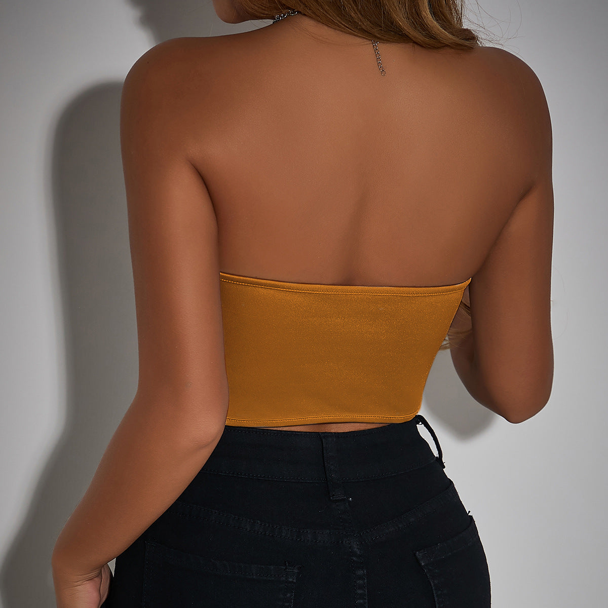 European And American Fishbone-style Cinched Bustier Vest