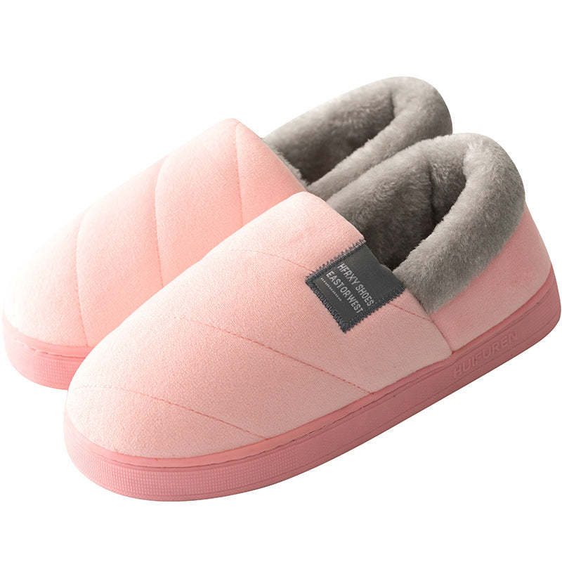 Slip Resistant Slippers With Heel In Winter