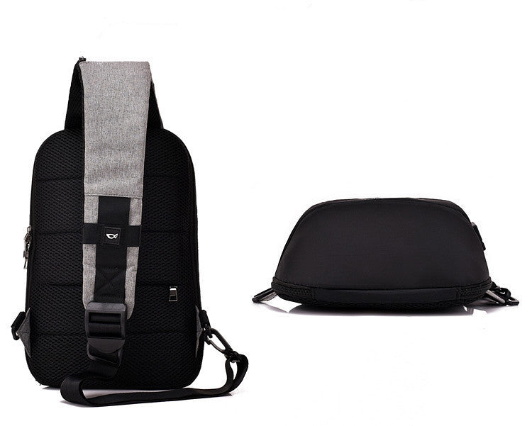 Anti-theft chest bag fashion casual USB rechargeable multi-function shoulder bag