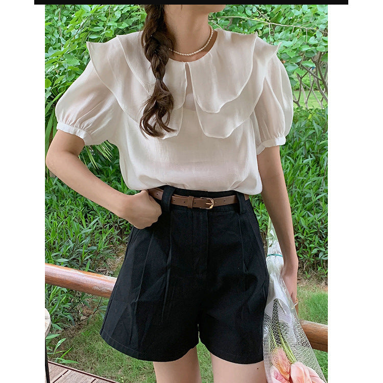 Women's Loose Casual High Waist Suit Shorts