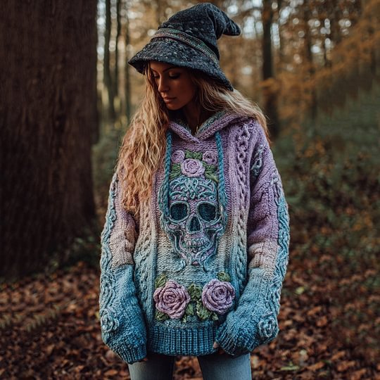 Womens Relaxed-fit Casual Retro Hoodie With A Dropped Shoulder