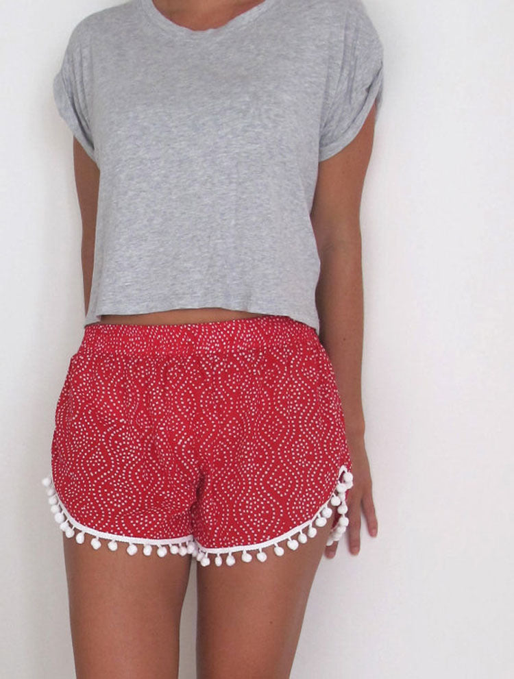Ball  floral stretch beach pants