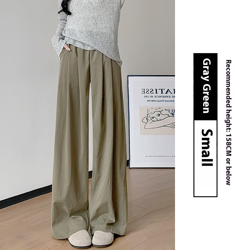 High Waist Drooping Casual Straight-leg Idle Style Mopping Yamamoto Pants