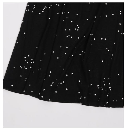Spliced High Waisted Wide Leg Pants