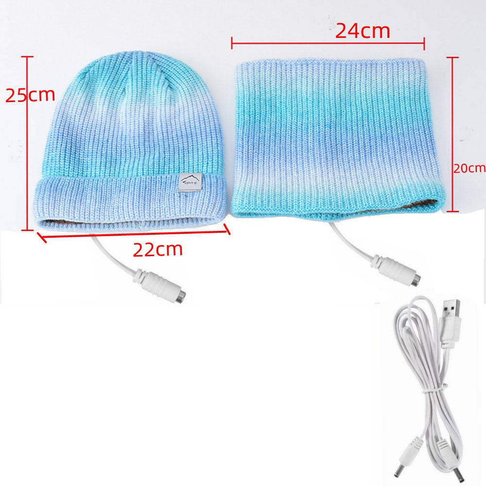 USB Electric Heating Keep Warm And Emit Heat Hat Outdoor Heating Scarf