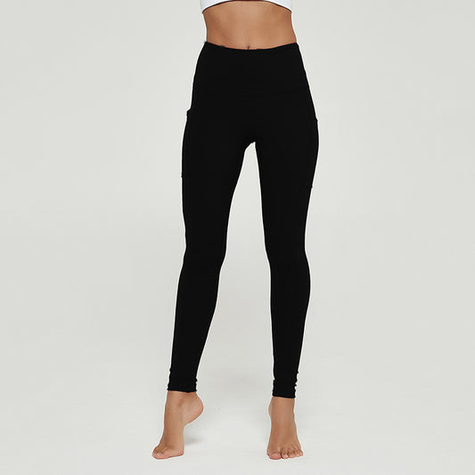 Peach hip stretch fitness nude pocket yoga pants