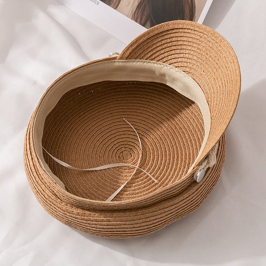 Internet Hot New Fashionable All-match Straw Cap Sun-proof Breathable