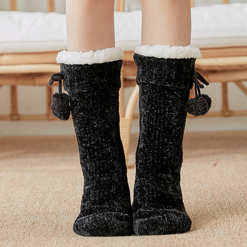 Women's thickened plus velvet floor socks