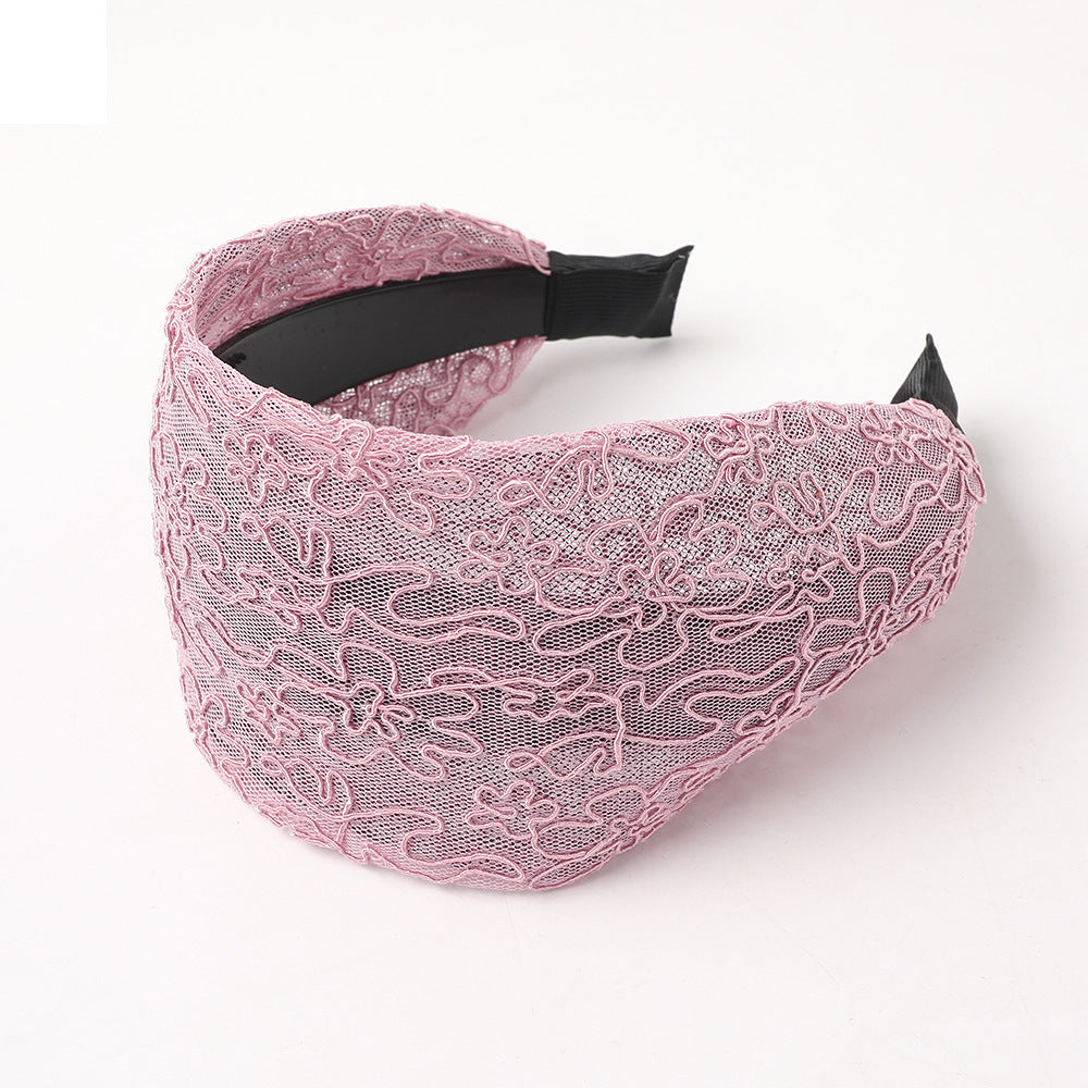 Lace Wide Brim Toothed Hair Hoop