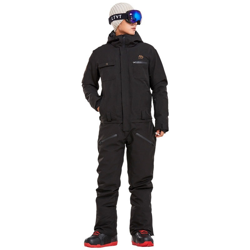 Single-board One-piece Ski Suit For Winterwindproof And Waterproof