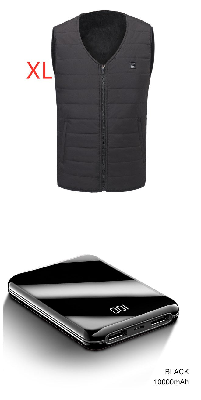 USB electric vest heating plus velvet middle-aged winter heating vest smart warm bottoming underwear men and women