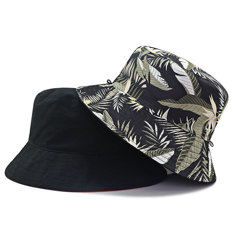 casual double face printed large sun hat
