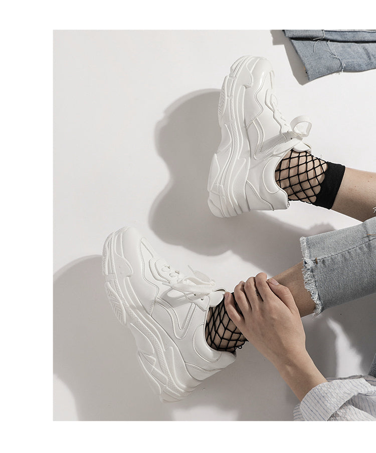 New super fire mesh breathable ins small white shoes