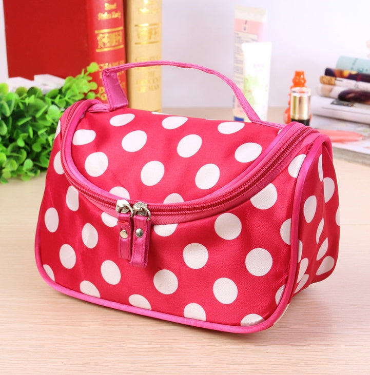 Cute Peach Heart Korean Style Fashionable Polka Dot Handbag
