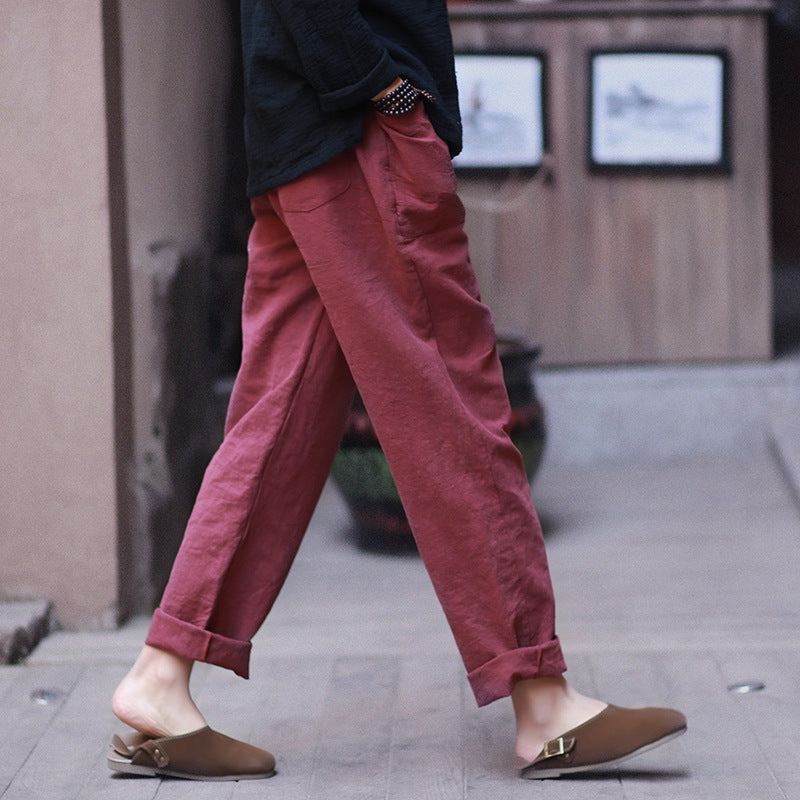 Literary retro casual pants