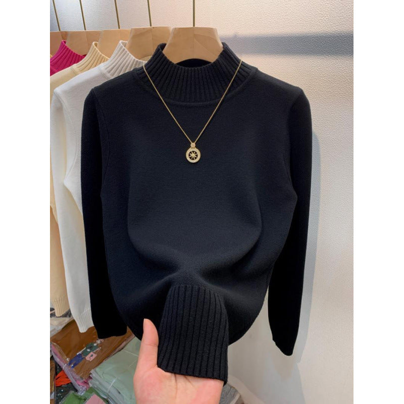 Autumn And Winter Gas Half Turtleneck Outerwear Top