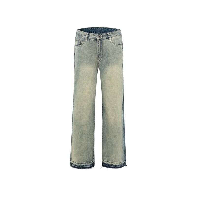 American Style Street Fashion High Street Personality Denim Trousers
