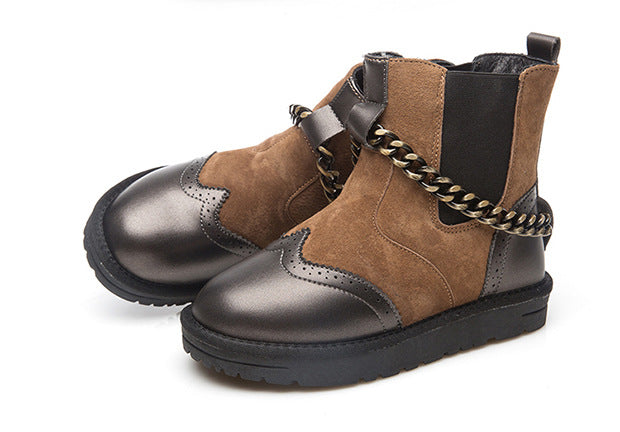 Wool Warm Shoes Middle Tube Breathable Rubber
