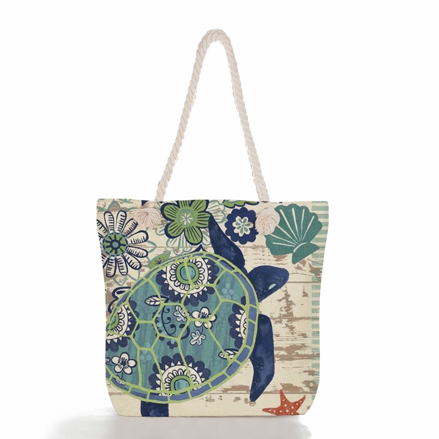Women's Fashion Print Thick Rope Handbag