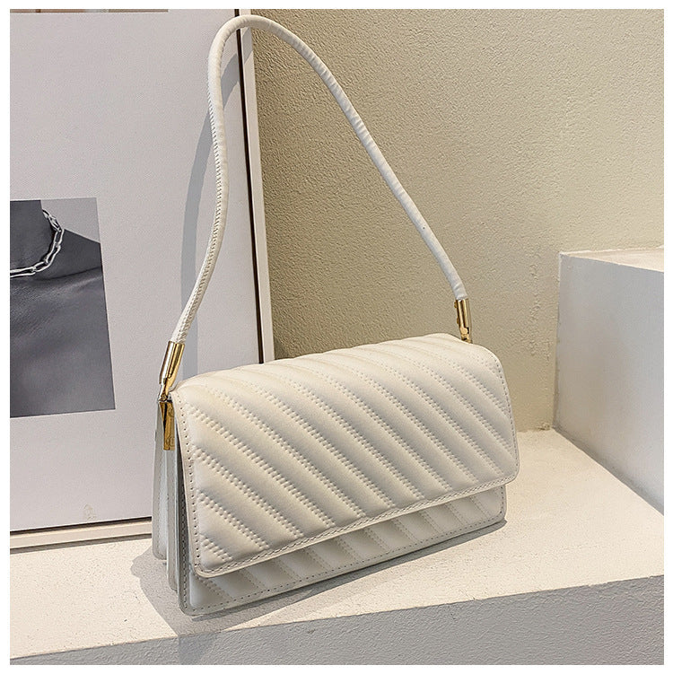 Retro Women's Fashion Embroidery Thread Shoulder Small Square Bag