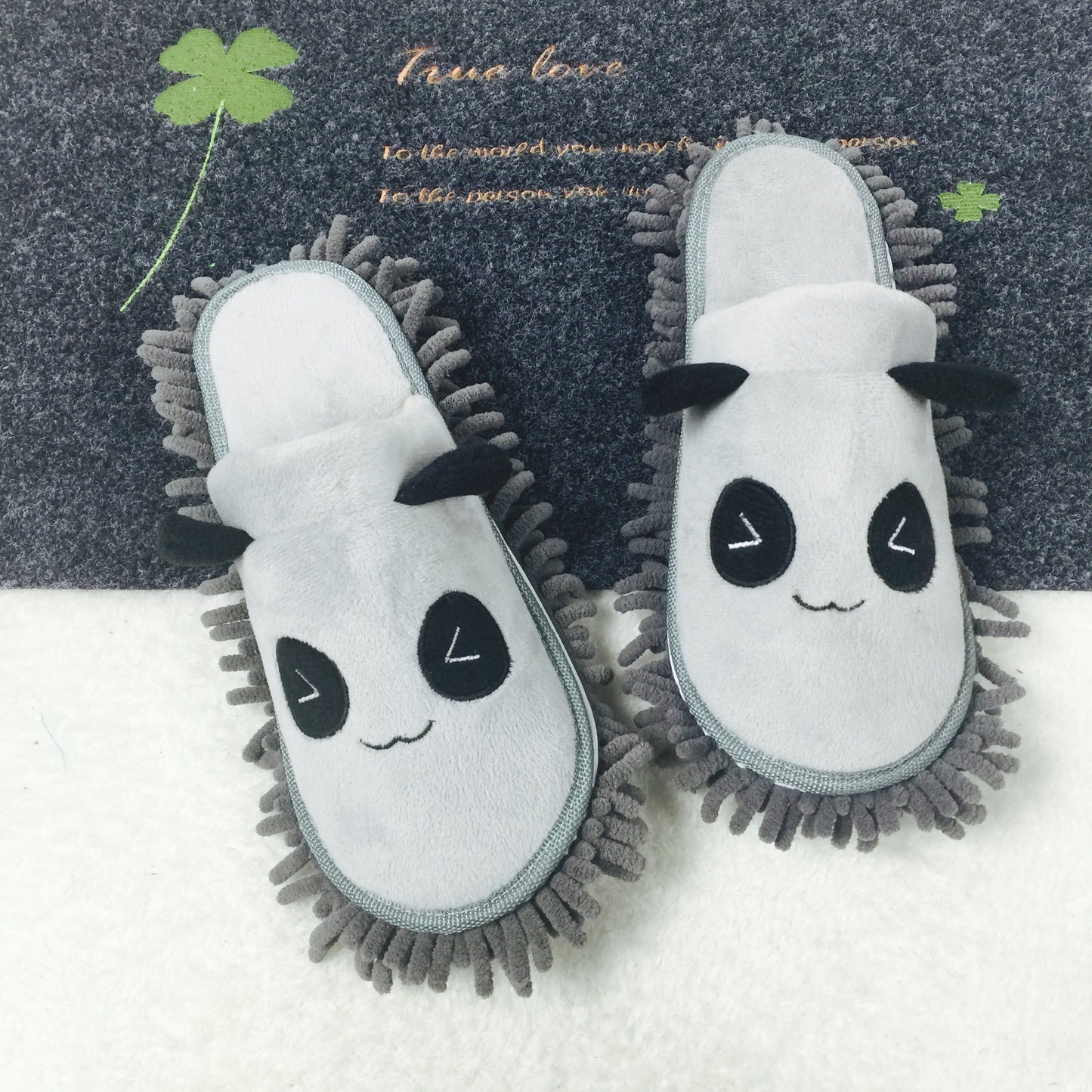 Cute Panda National Treasure Lazy Mute Slippers Removable And Washable