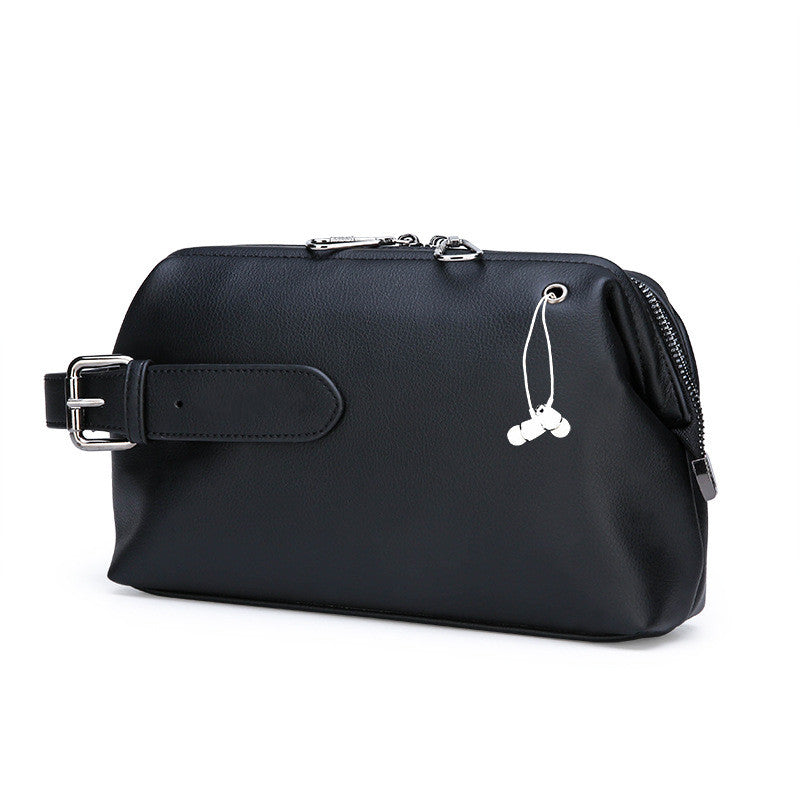 Large Capacity Business Casual Men's Soft Leather Handbag
