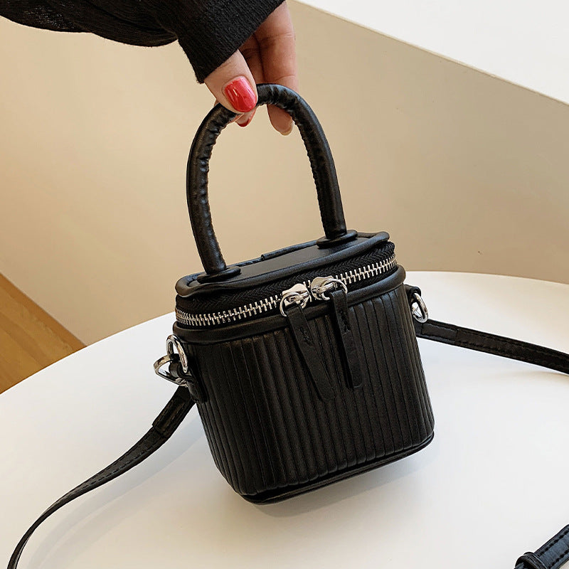 Textured Small Bag Female Hand Bag Western Style One-shoulder Diagonal Small Square Bag