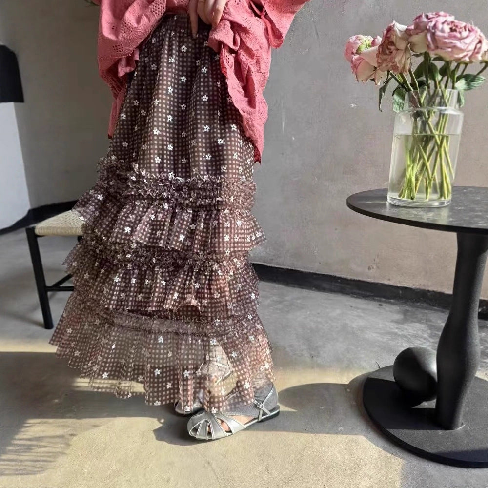 Sweet-style High-waisted Skirt For Dates