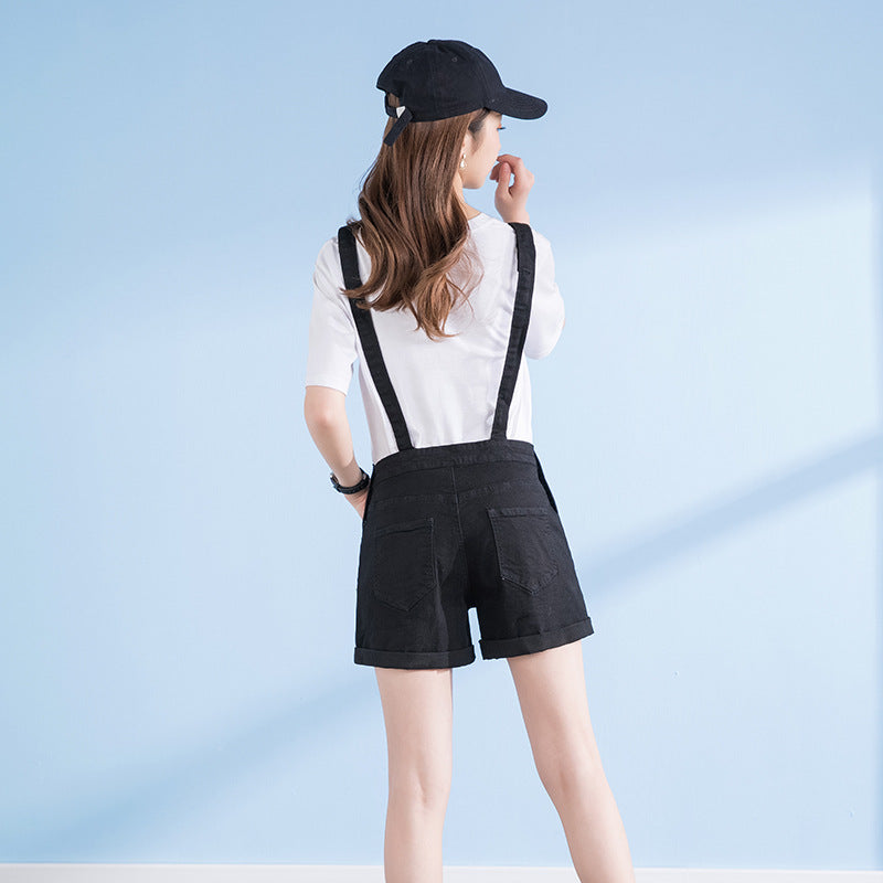 Women's Fashion Loose Denim Bib Pants