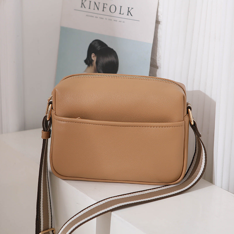 New Cross-border Foreign Trade Solid Color PU Messenger Bag