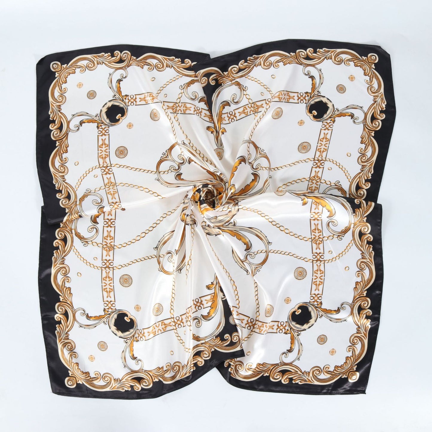 Women's Fashion Simple Satin Satin Printed Scarf