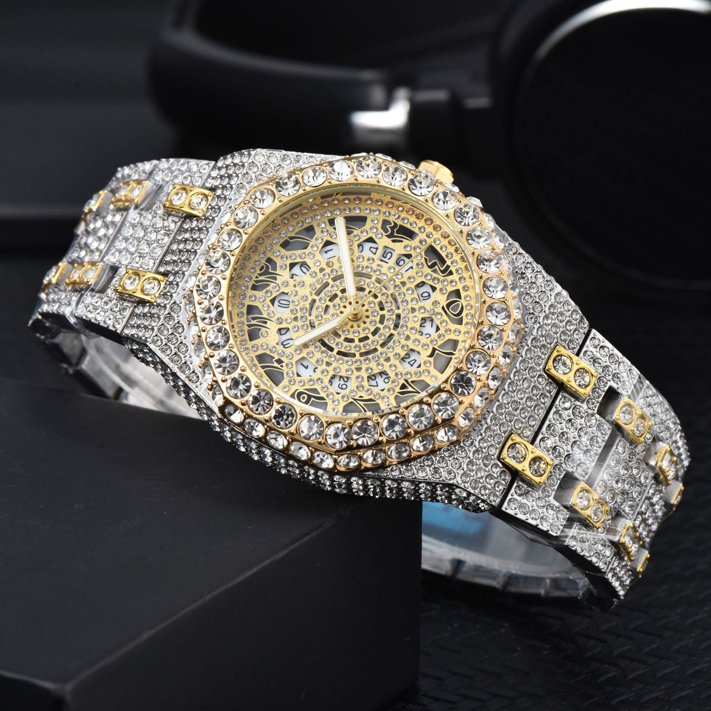 Fuld Diamond Quartz Fashion Ur Høj Kvalitet