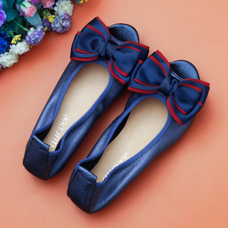 Flat Shoes Fish Mouth Sandal Egg Roll Women's Large Size Leather Soft Sole