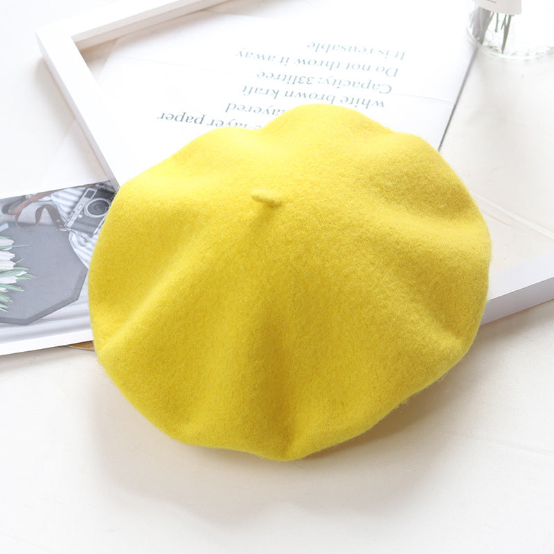Children's Fashion Retro Warm Painter Woolen Knitted Hat