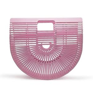 Bambusvævet taske Rattan Kreativ strandhåndtaske til kvinder