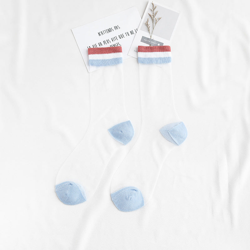 Women's Fashionable Breathable Cotton Bottom Tube Socks