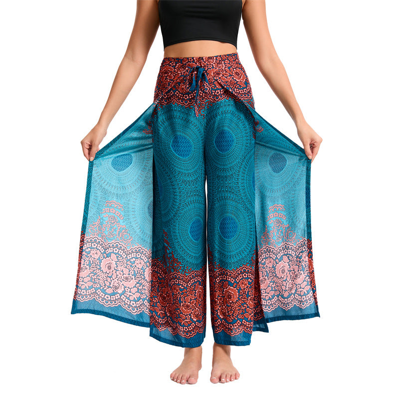 Bohemian Casual Loose Rayon Culottes For Women