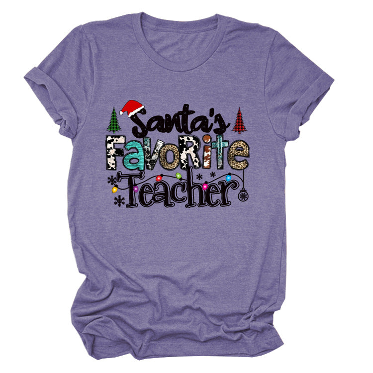 European And American Christmas Vintage Short Sleeve