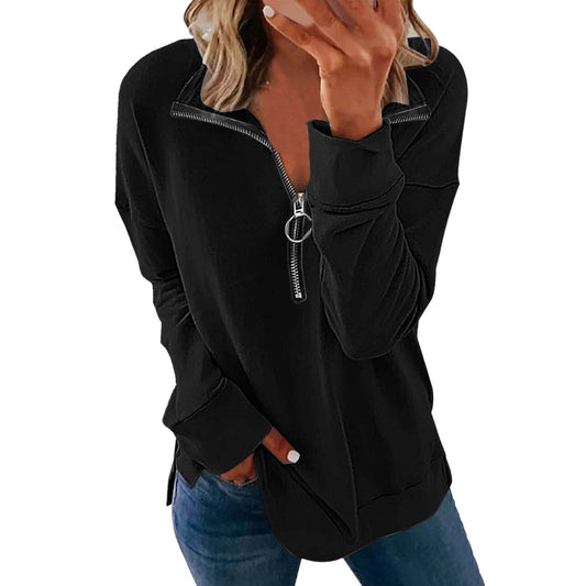 European And American Pullover Loose Long Sleeve Casual Slim Fit T-Shirt