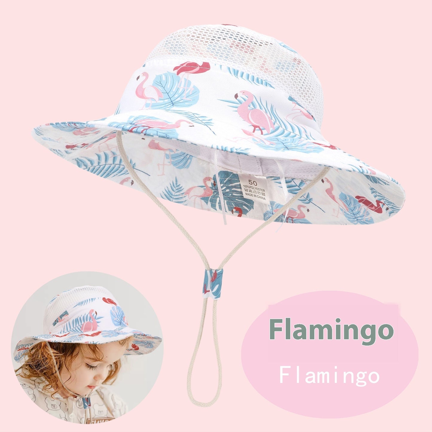 Children's Sun Hat Summer Breathable Mesh Cartoon Dinosaur Printing Outdoor Sunshade