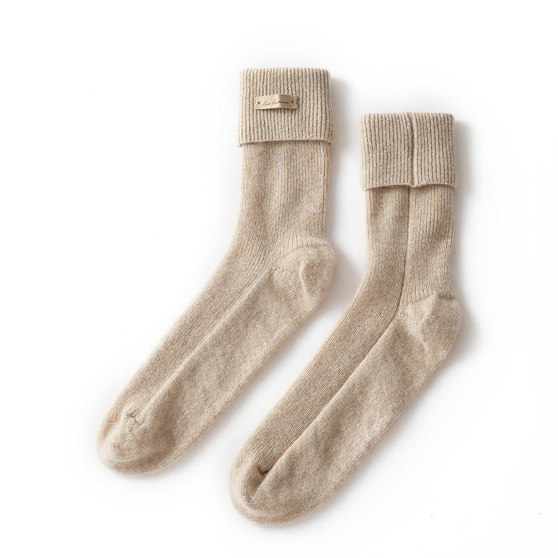 Pure Cashmere Autumn And Winter New Trend Elastic Casual Socks