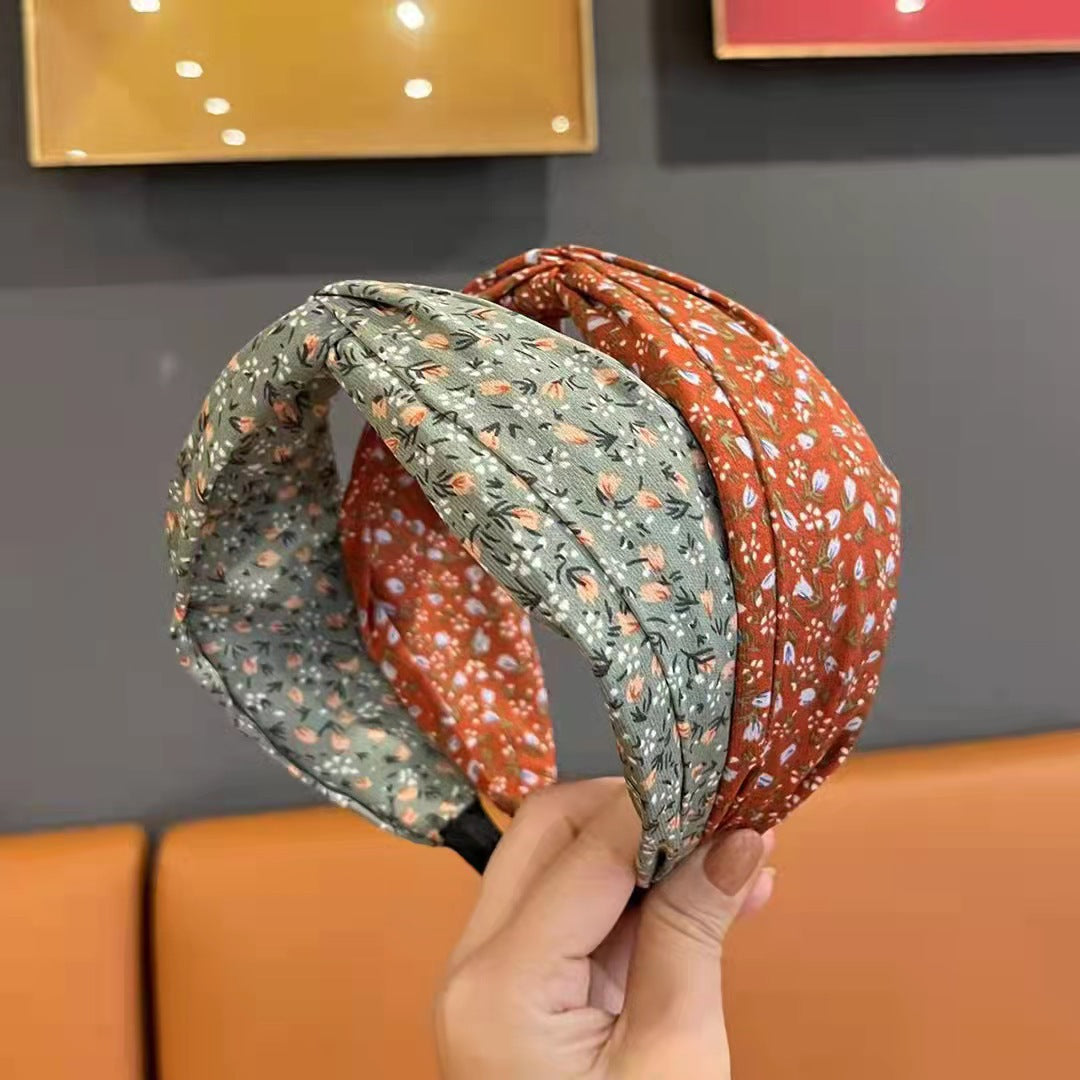 Retro French Wide Brim Hair Band Hair Fixer Women's Summer