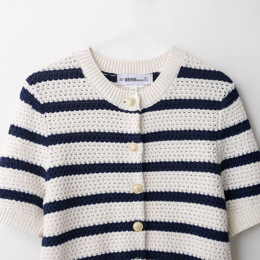 Stylish Versatile Casual Striped Knit Top